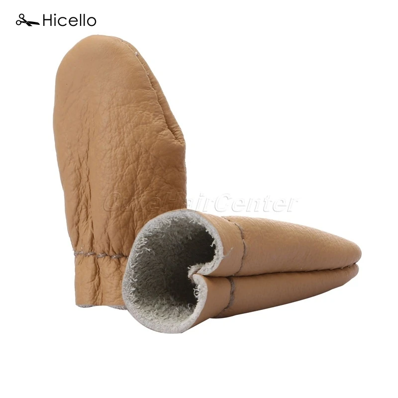 

Hicello 1 Pair Real Leather Finger Thimble Protection Needle Felting Thumb Index Hand Craft Embroidery Tool Thimble Leather