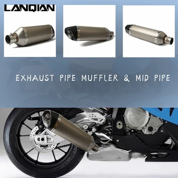 

Unversal for dirt bike 36-51mm Exhaust PIPE Motorcycle Muffler Pipe Laser Marking Sticker Stainless Carbon Fiber