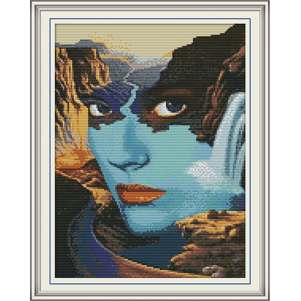 

NKF Beauty and Lake Counted Cross Stitch Patterns 11CT 14CT Chinese Cross Stitch Kits for Embroidery Home Decor