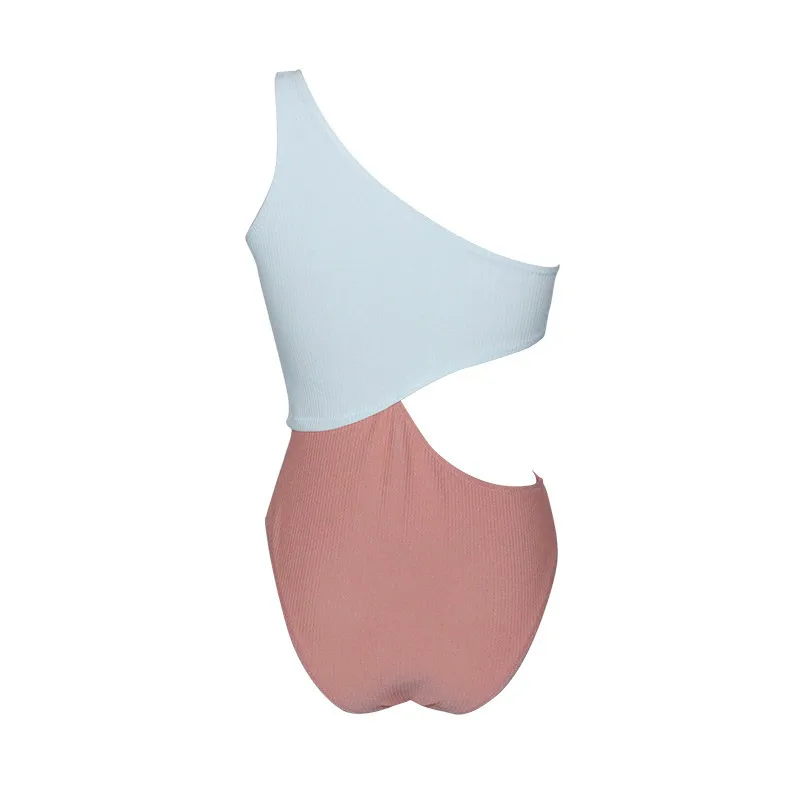 Sexy branco amarelo cintura alta cortar trikini