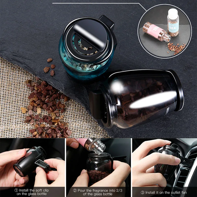 Cheap Baseus Aromatherapy Car Air Freshener Perfume for Home Air Vent Outlet Fragrance Clip Auto Aroma Diffuser Purifier Solid Perfume
