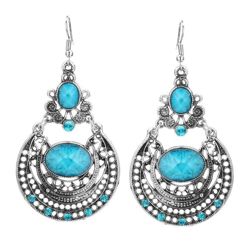 

Fashion Earrings 2018 Retro Vintage Cutout Bohemian Women's Hang Pendant Earrings Pendant Earrings Modern Jewelry