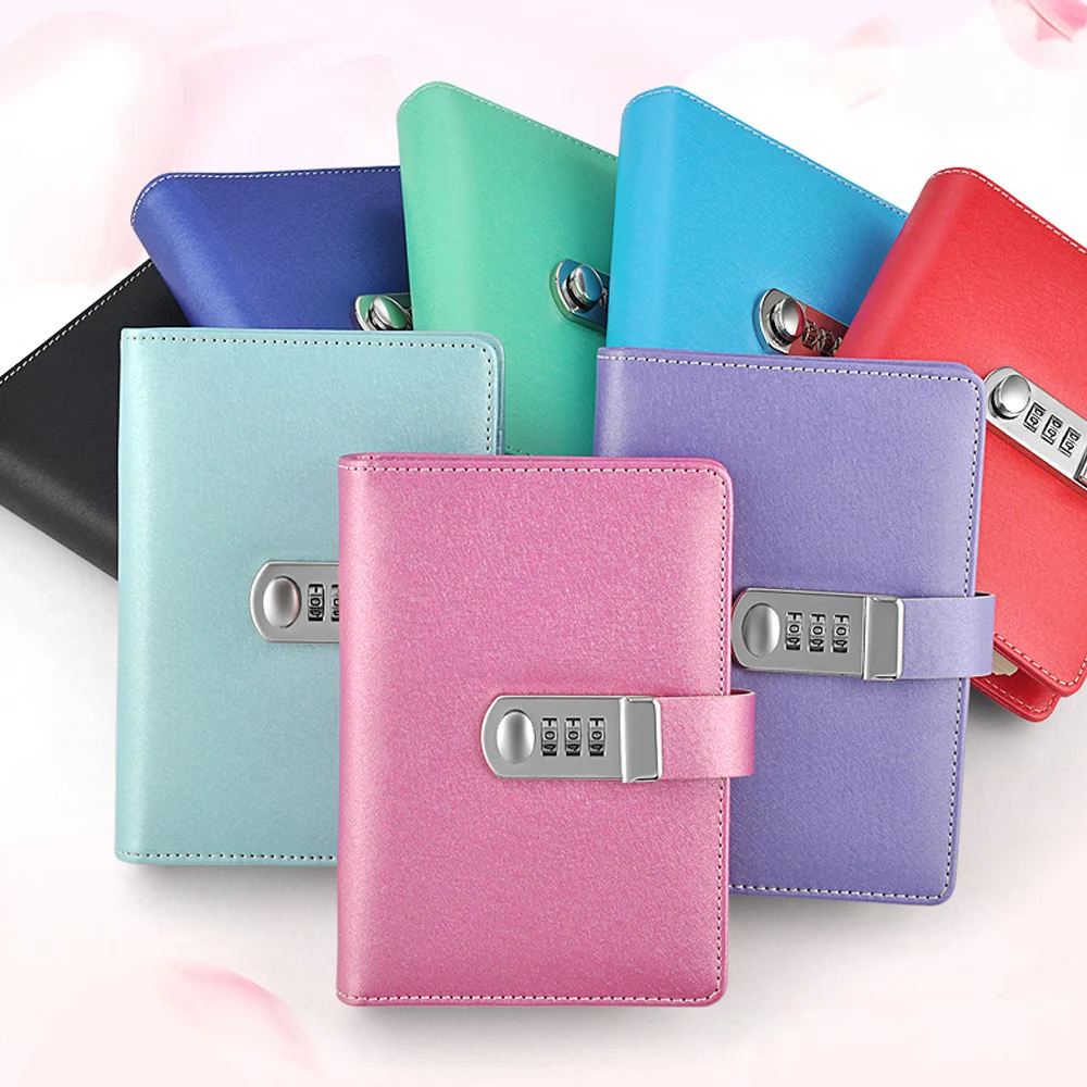Goede Nieuwe Spiraal Persoonlijk Dagboek met slot code notebook papier 100 vellen Leer notepad briefpapier kantoor shcool levert gift