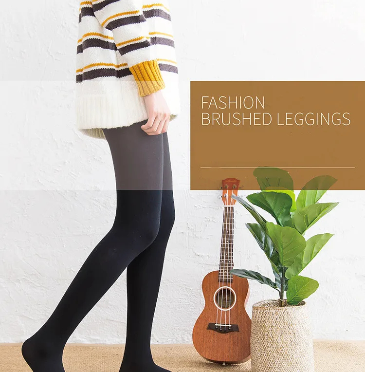 Осенне-зимние модели, теплые тонкие бархатные леггинсы с начесом для похудения, модные женские носки, колготки для женщин