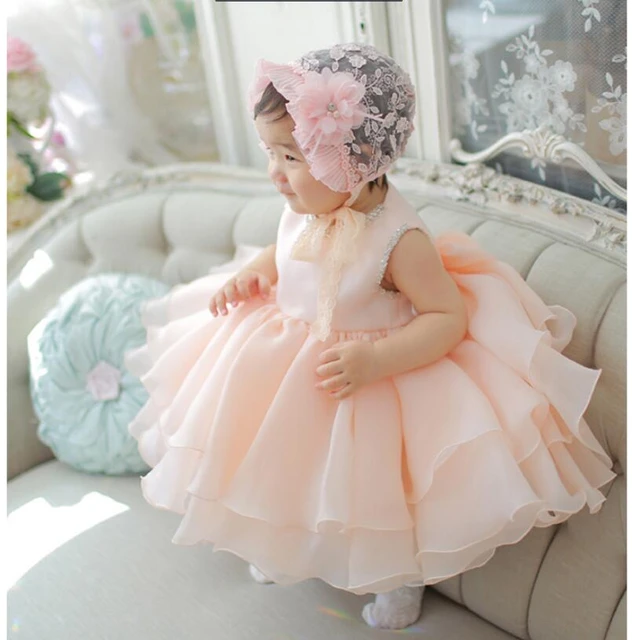 Baby Dresses for 1st Birthday Kids Feather Ruffles Elegant Princess Dress  Wedding Party Ball Gowns Girls Ceremony Formal Dress - AliExpress