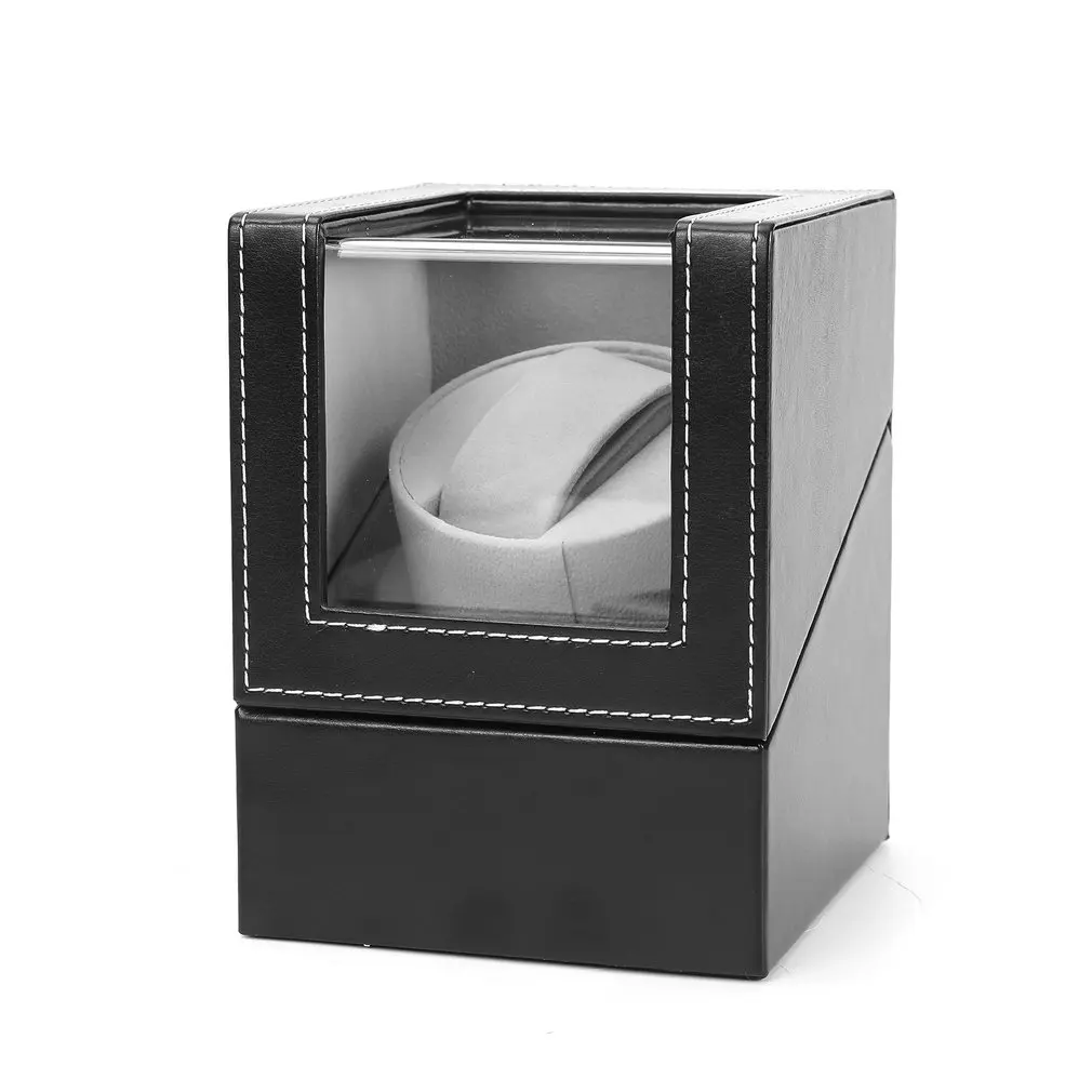 Высококлассный двигатель шейкер часы Winder держатель дисплей автоматические механические часы коробка с подзаводом Ювелирные Изделия Автоматические часы коробка - Цвет: US black