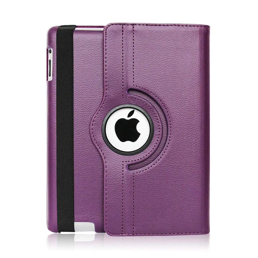 Вращающийся на 360 градусов смарт-чехол для Apple Ipad mini 1 2 3 из искусственной кожи с подставкой для mini 1 mini 2 mini 3 Чехол - Цвет: Purple