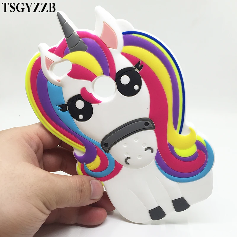 

Unicorn Phone Case For Xiaomi Redmi 3S 3 4A 4X 5A Redmi Note 4 Note 4X Note 5A Prime Cartoon Soft Silicone Pink Horse Back Cover