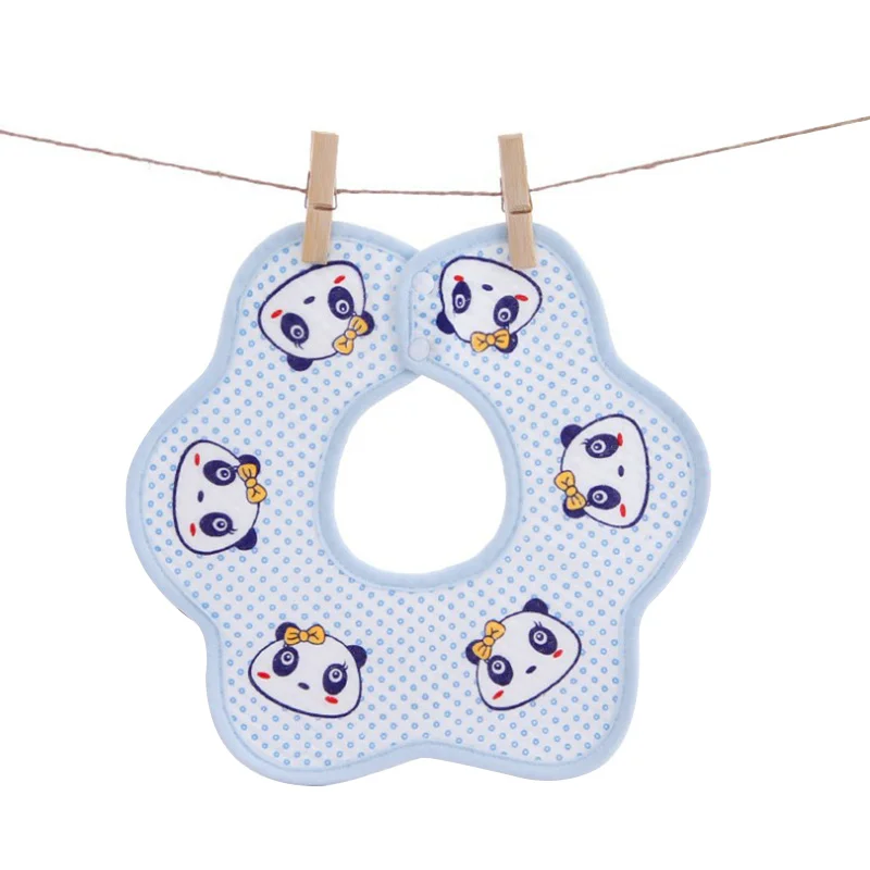 Cartoon Baby Bibs Bandana Cotton Waterproof Baby Bibs Flower Newborn Button Bibs Boys Girls Saliva Towels Soft Baby Accessories (5)