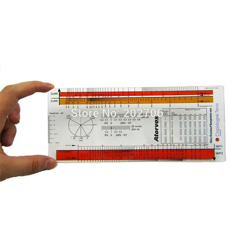 

PVC ECG ruler stock goods with cheapest price! 20pcs/lot