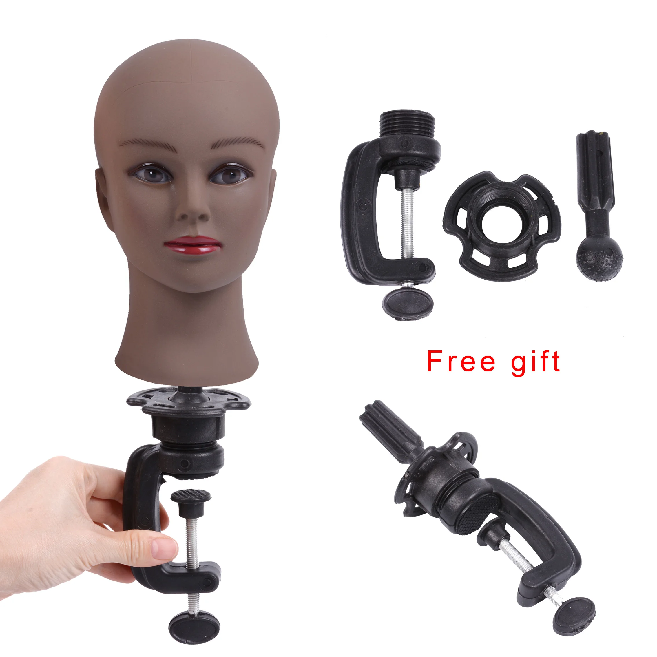 Bald Mannequin Head with Stand Holder Female Mannequin Head for Wig Making Cap Display Hair Styling Makeup Practice wig head mannequin mannequin head holder mannequin head model female mannequin head