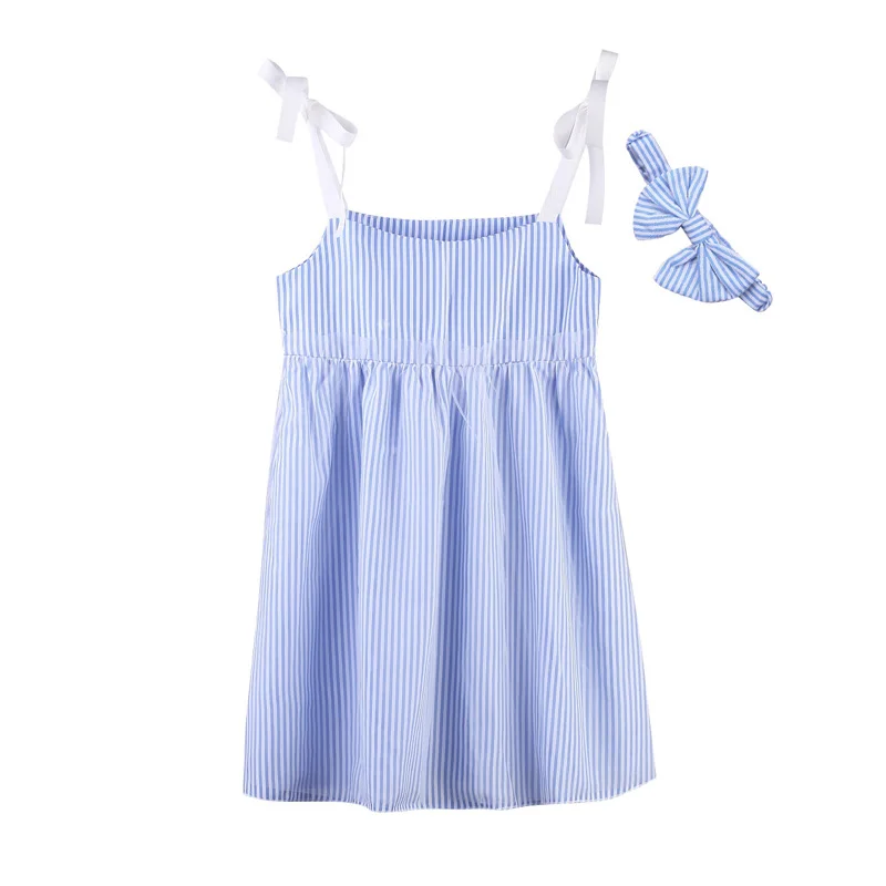Платье для мамы и дочки мини-платье в синюю полоску Сетчатое платье для маленьких девочек одежда для мамы и дочки платья для мамы и дочки