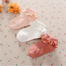 3 Colors Baby Socks Spring Summer Autumn Lace Socks Children Infant Girls Socks Cotton Socks