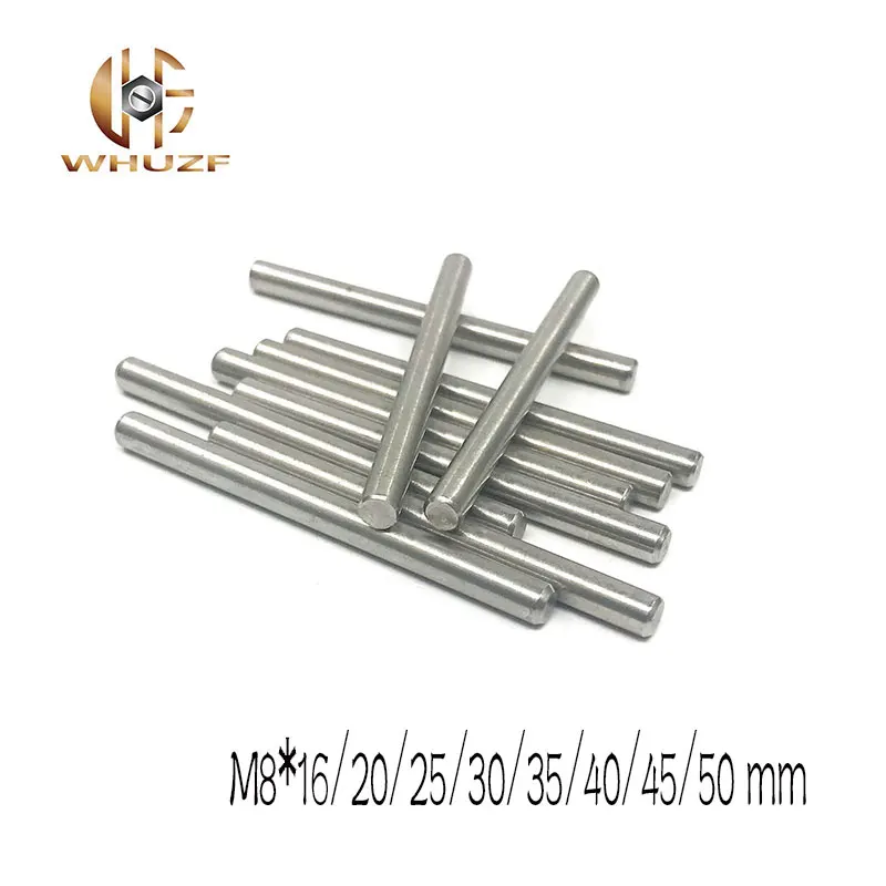 

10pcs M8*16/20/25/30/35/40/45/50 mm 304 stainless Steel GB119 Threaded Cylindrical Pin / Dowel Pins For Mold Machine Tools