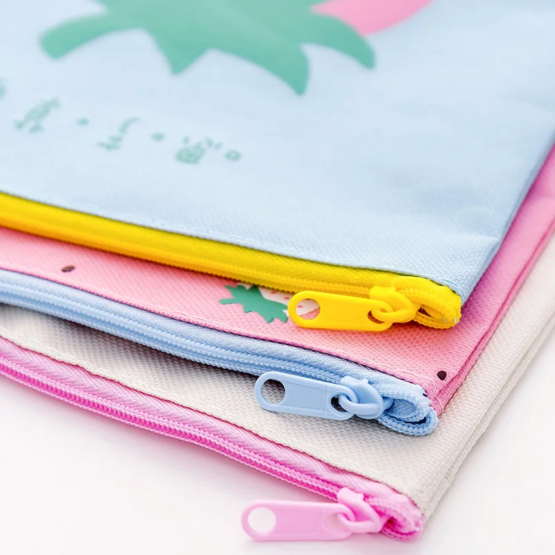 Coloffice Корея креативный Kawaii милый клубничный Оксфорд латунный файл сумка портативный студенческий канцелярский мешок для хранения