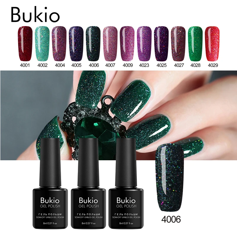 

Bukio Neon UV Gel Varnish Nail Art Lucky UV Led Long Lasting Nail Polish for Colorful Neon Color Soak Off Nail Gel Polish