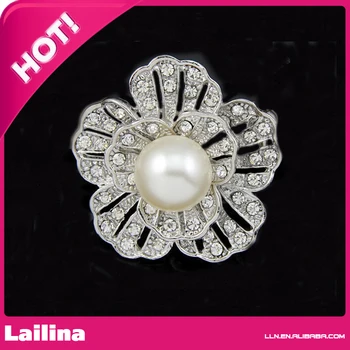 

Shiny handmade rhinestone pearl wedding bridal brooch pin,Rhinestone Brooch