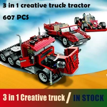 

compatible with lego Technic Series 4955 24023 607 Pcs Model Building Blocks toys creative truck tractor DIY toys & hobbies