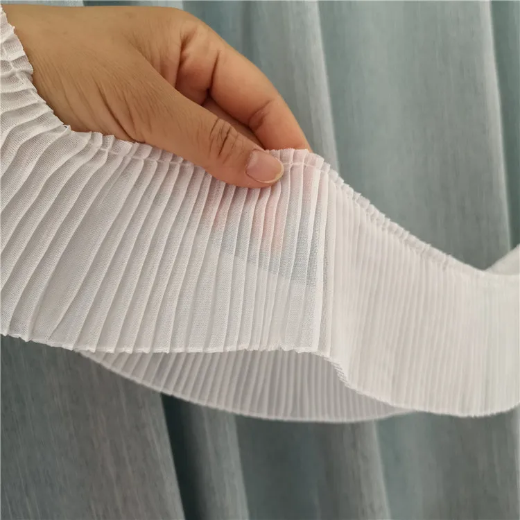 

8cm Wide 1 Meter Soft Chiffon Ruffled Lace Trim In White Pleated Lace Ribbon DIY Sewing&Headwear Accessories Decoration