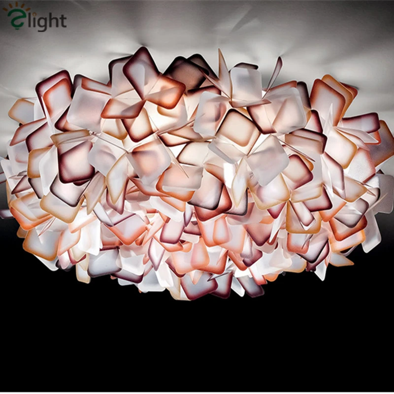 Nordic дизайнер Цветы светодиодные светильники потолочные блеск красочные акриловые Спальня светодиодный потолочный светильник Led