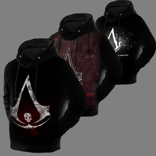 20 Styles Double Fleece Lined 3D Printed Winter Pullover Coat Assassins Creed Hoodie Jackets Assasins Creed Sweatshirt Pull