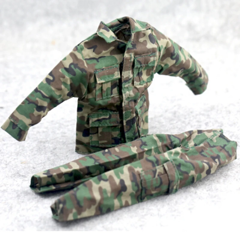 

Popular 1/6 Scale Soldier Combat Uniform Coat + Pants Set For Hot Toy B005 Body