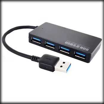 

by dhl or ems 50pcs Portable Super Speed 4 Ports USB 3.0 HUB LED Indicator 5Gbps Hot-swap