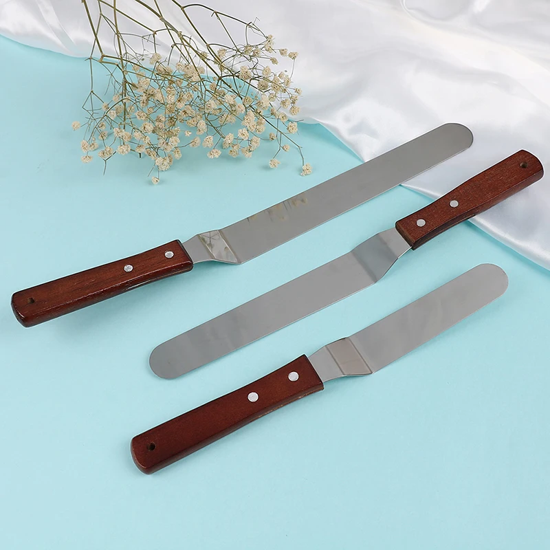 1PC 6/8/10 Inch Stainless Steel Cake Spatula Butter Cream Icing