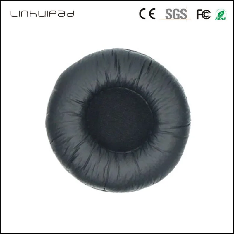 Linhuipad 60MM leatherette ear cushion headphone ear pads headphone covers for Rapoo H6060 H8000 ATH ES66 headphone 2pair lot