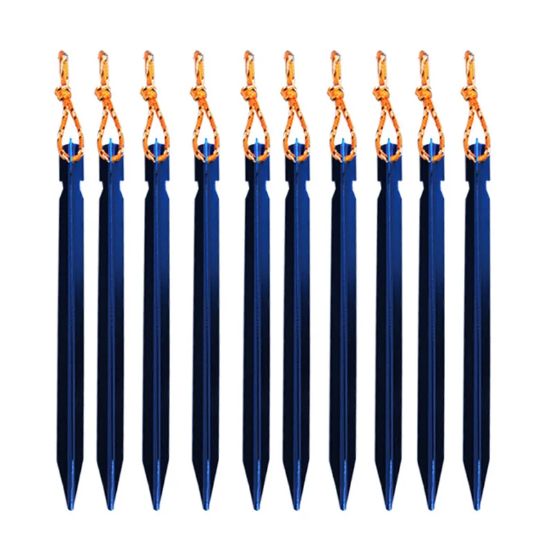 10Pcs Nature Hike Tent Peg Aluminium Alloy Tent Peg Nail Stake with Rope Camping Equipment Outdoor Tent Accessories BB55 10Pcs Nature Hike Tent Peg Aluminium Alloy Tent Peg Nail Stake with Rope Camping Equipment Outdoor Tent Accessories BB55