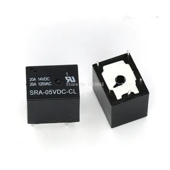 

5PCS/LOT 5V 20A DC Power Relay SRA-05VDC-CL SRA-05 5Pin PCB Type Black Automobile relay