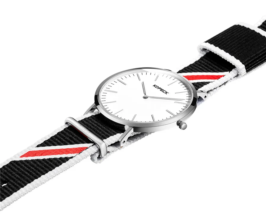 Часы KOPECK водонепроницаемые повседневные нейлоновые кварцевые часы унисекс Спортивные наручные часы простые модные часы для влюбленных