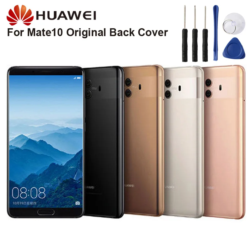 

Original Huawei Battery Glass Back Cover Case For Huawei Mate 10 Mate10 Door Rear Housing Back Cover Protective Phone Cases