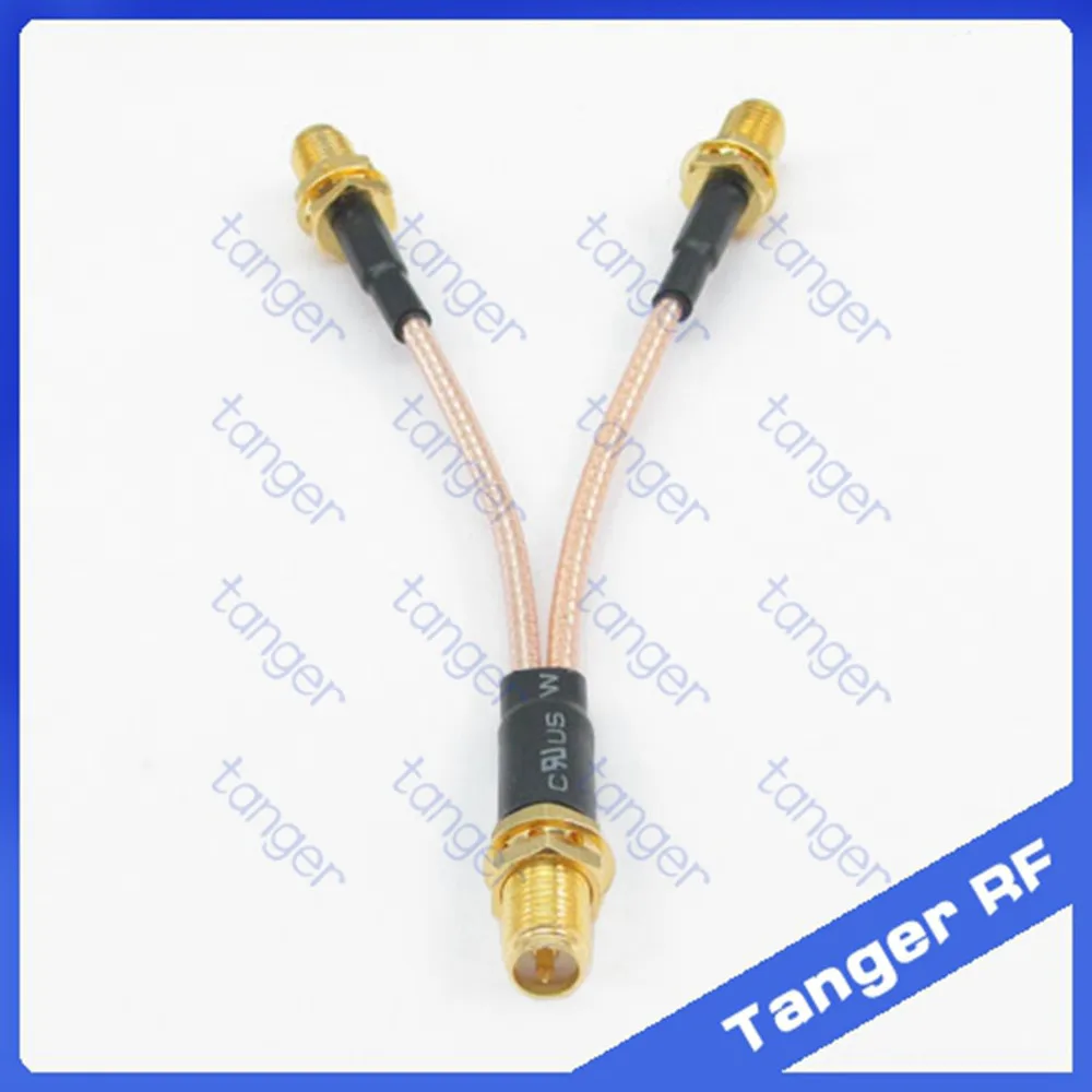 

Hot sale Y type 1 RP-SMA female to 2 RPSMA female connector with 8 in 20cm RG316 RG-316 Coaxial Pigtail Jumper Cable for Antenna