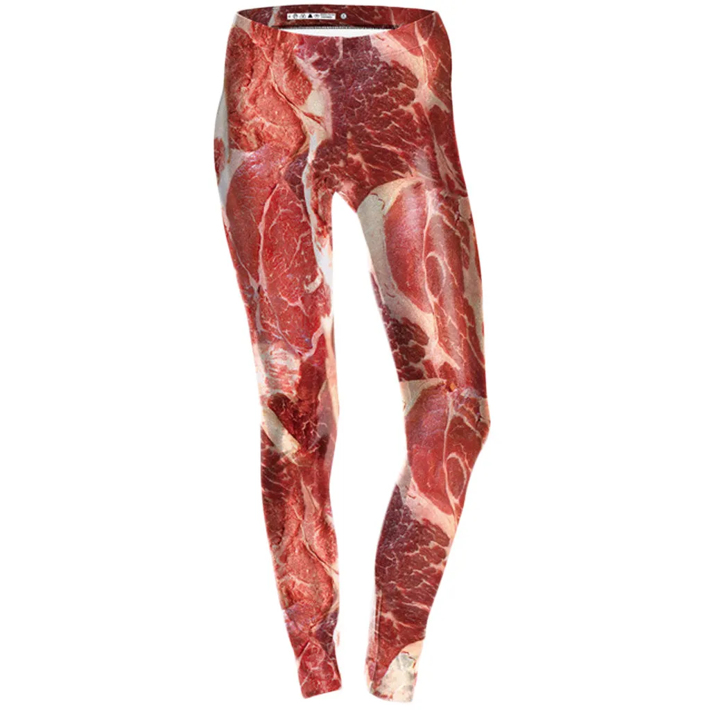

Fashion Yoga Pants Ladies Meat Printing Elastic Waist Pants Full Length Baggy Trousers leggings women ropa deportiva mujer gym