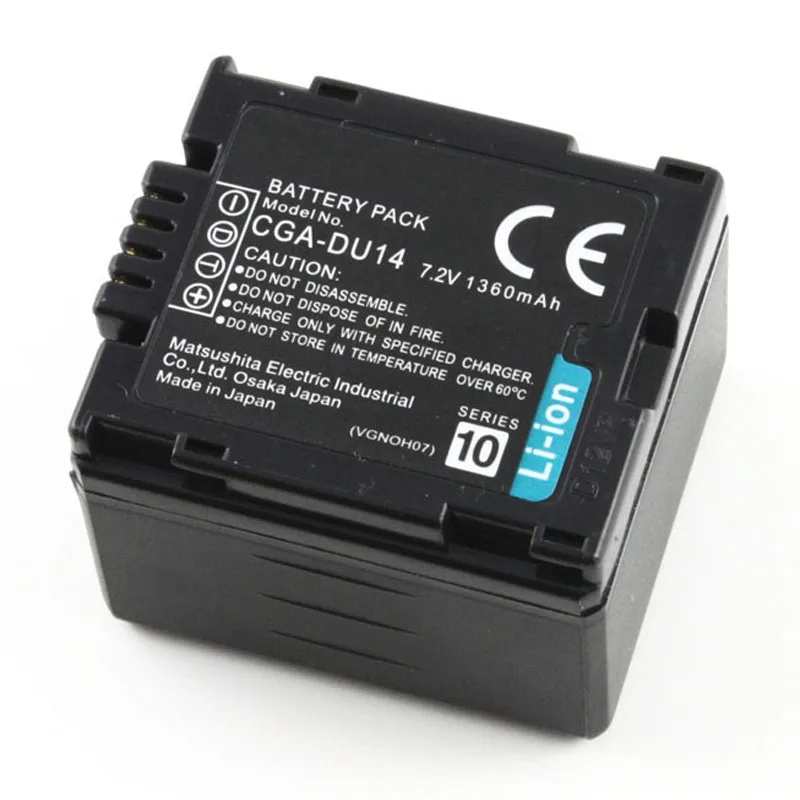 

CGA-DU14 CGADU14 Battery For Panasonic DU06 DU07 NV-GS10 CGA-DU12 H258 GS500 GS28 GS328 GS320 GS188 GS180 GS300