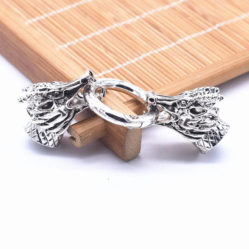 레트로 드래곤 헤드 걸쇠, 팔찌 끝 연결 패스너, DIY 쥬얼리 제작, 내부 크기 8mm, 1 세트