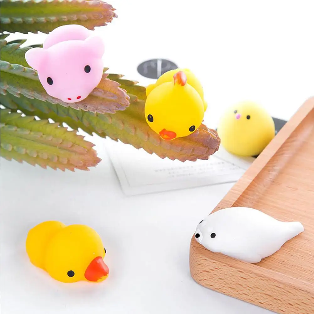 Mochi мини-игрушки для мягких животных, произвольные игрушки для коллекционного подарка, бутафория для украшения или снятия стресса