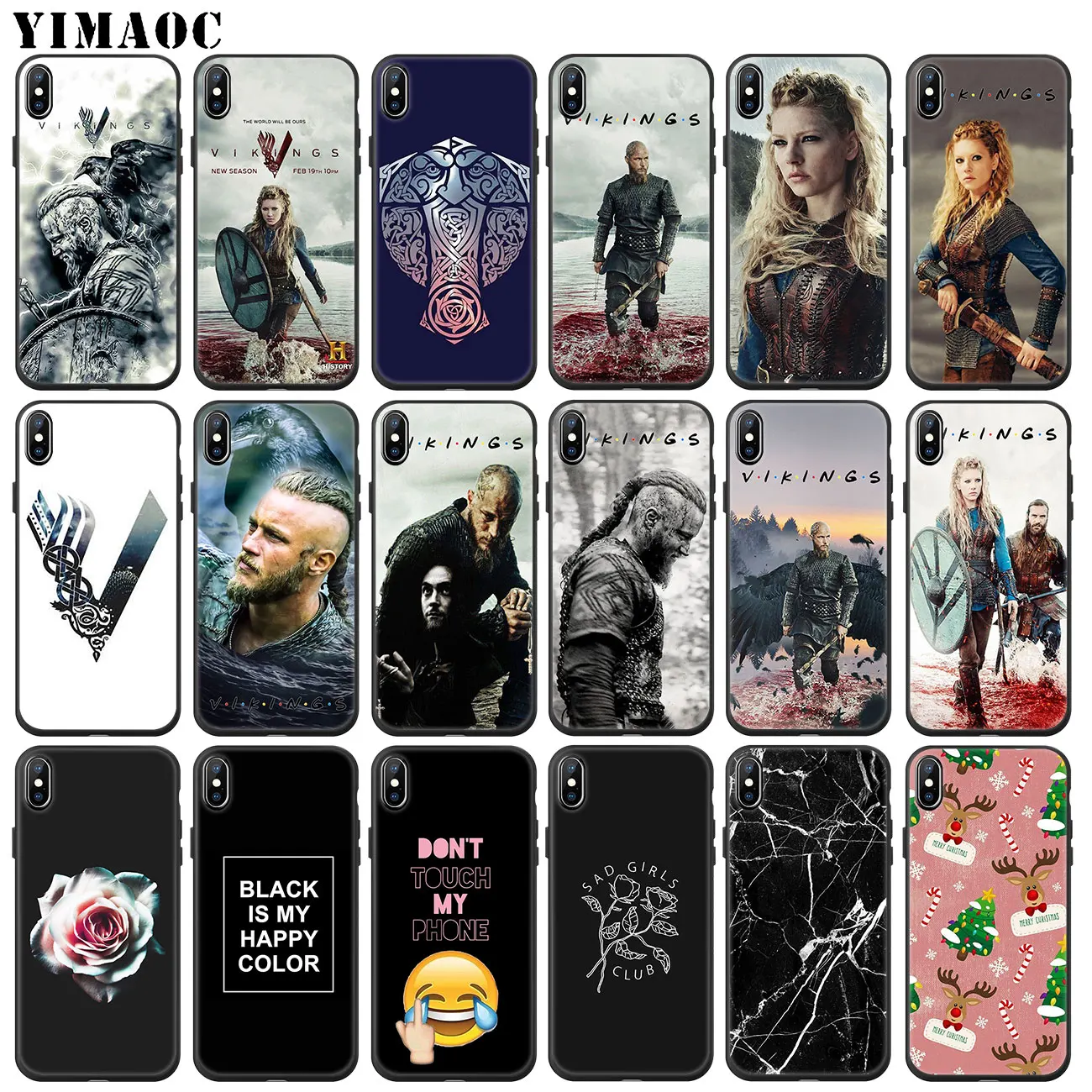 Модный мягкий силиконовый чехол YIMAOC серии vikings 4 для iPhone 11 Pro XS Max XR X 6 6S 7 8 Plus 5 дюймов