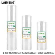 LAIMENG рулоны для вакуумной упаковки, пакеты для вакуумной упаковки, пакеты для хранения продуктов, пакеты для вакуумной упаковки пищевых продуктов Sous Vide 3 рулона R133