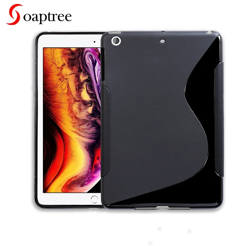 

Soaptree Black Case For Apple iPadMini 1 2 3 Case Silicon Absorption iPadMini1 Mini2 Mini3 7.9 inch Bumper Soft TPU Tablet