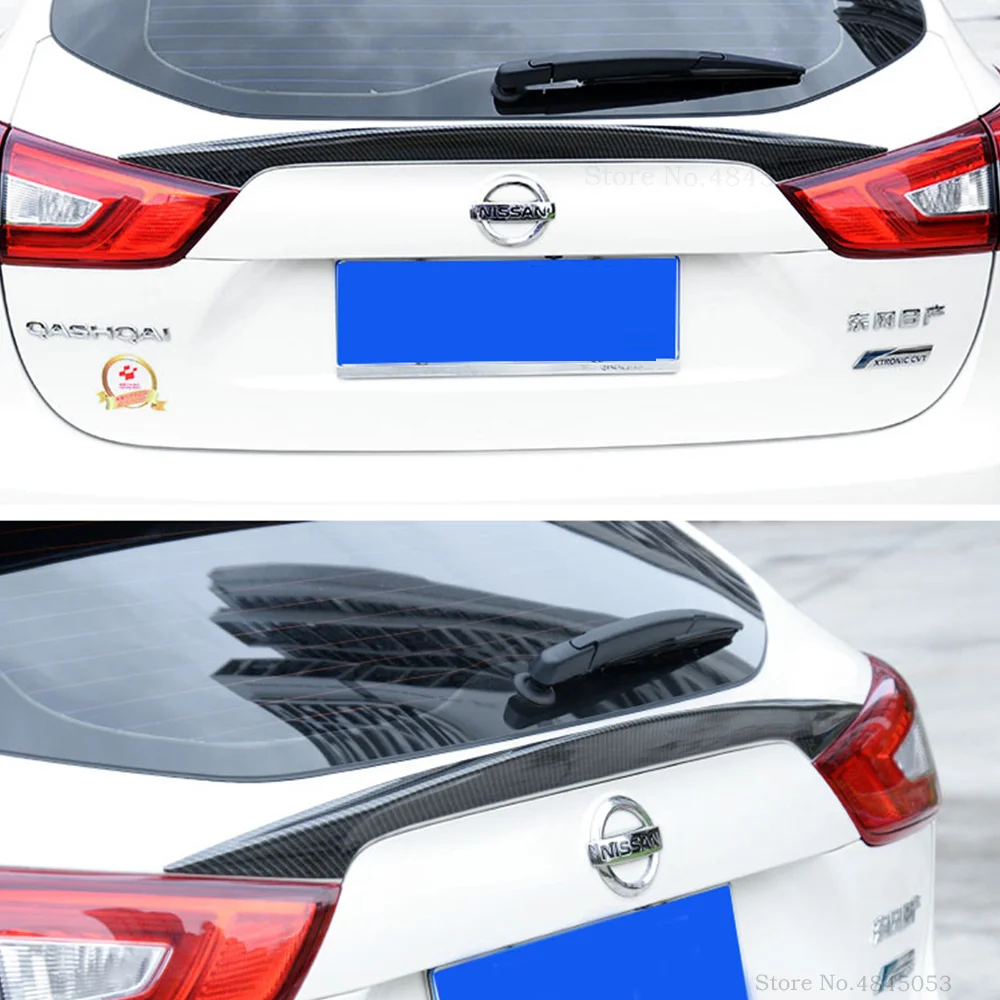 Для Nissan Qashqai 2016 2019 автомобильный спойлер из углеродного волокна задний багажник