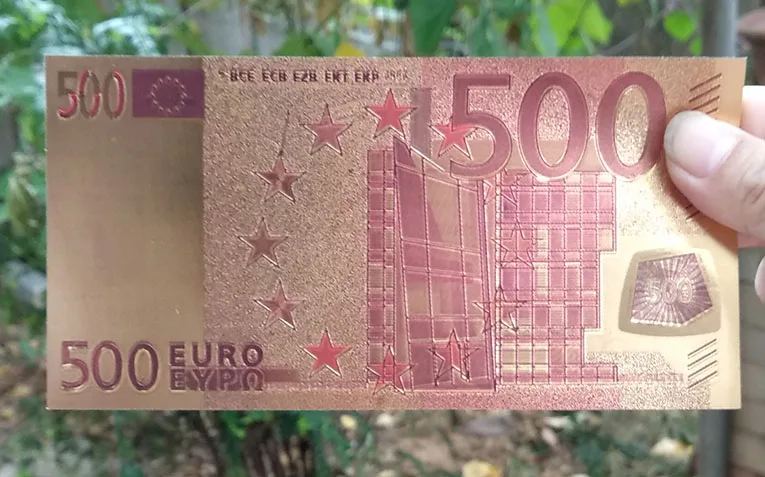 ЕС 500 евро Золотой Note 160 мм* 80 мм