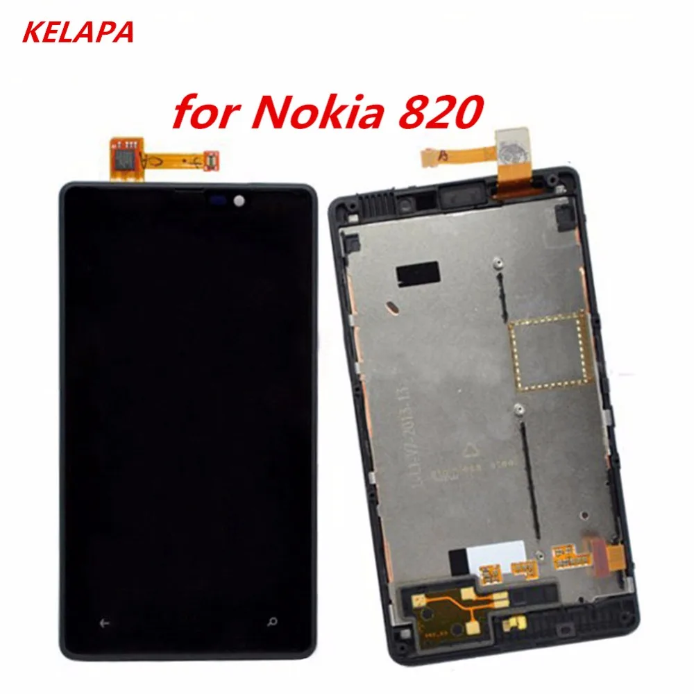 

Test LCD For Nokia Lumia 820 LCD Display Touch Screen with frame Digitizer Panel Assembly Replacement Parts