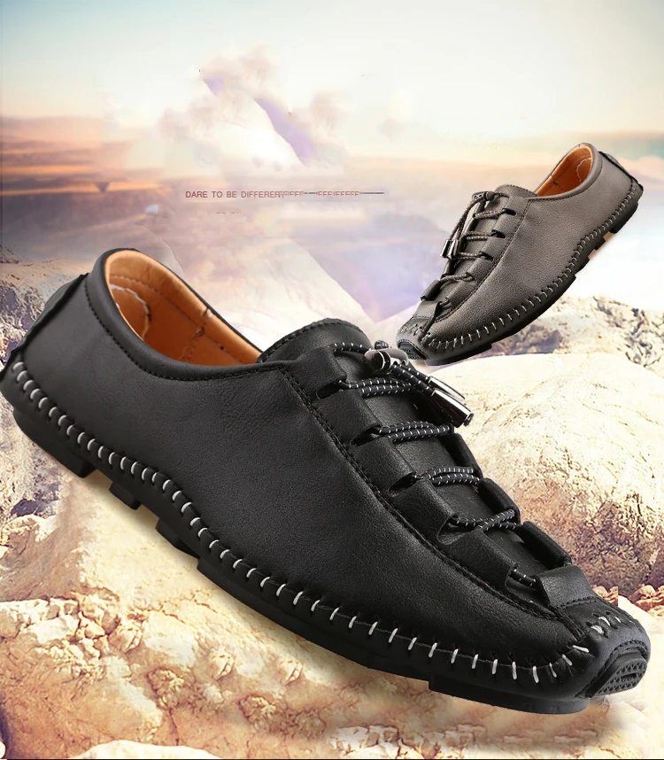 YRRFUOT/Мужская винтажная кожаная обувь ручной работы, уличная модная непромокаемая повседневная обувь, мужские лоферы наивысшего качества с