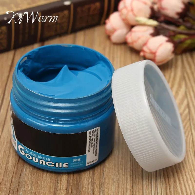 

KiWarm On Sale 100ml Blue Gouache Paint Poster Paint Pigment Watercolor Paint Professional Art Painting Gouache Paints