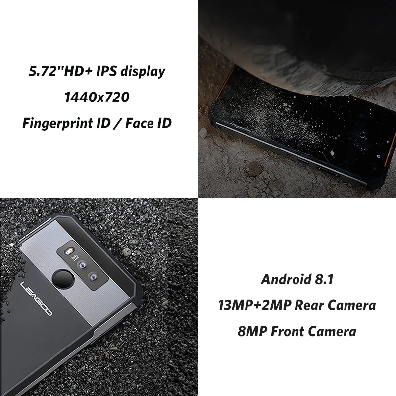 LEAGOO X Rover C IP68 водонепроницаемый смартфон 5 72 &quotmtk6739 четырехъядерный 2 Гб 16 13 МП 5000