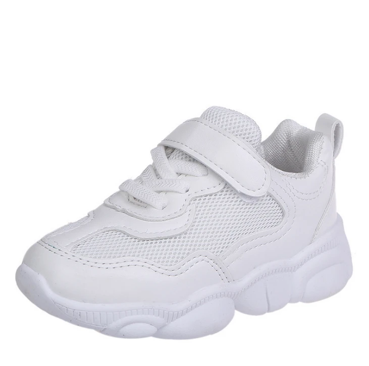 

MXHY2019 autumn new fashionable net breathable leisure sports running shoes for girls Solid color non-slip boys kids shoes