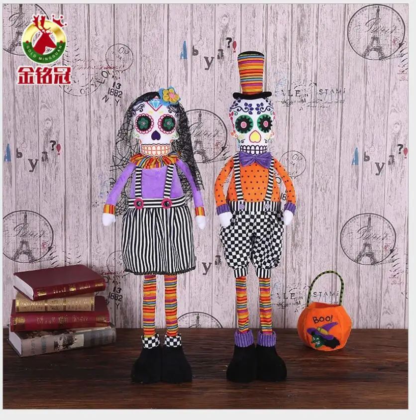 

2018 Happy Halloween decorations Halloween Party Decorations Skull Bride & Groom