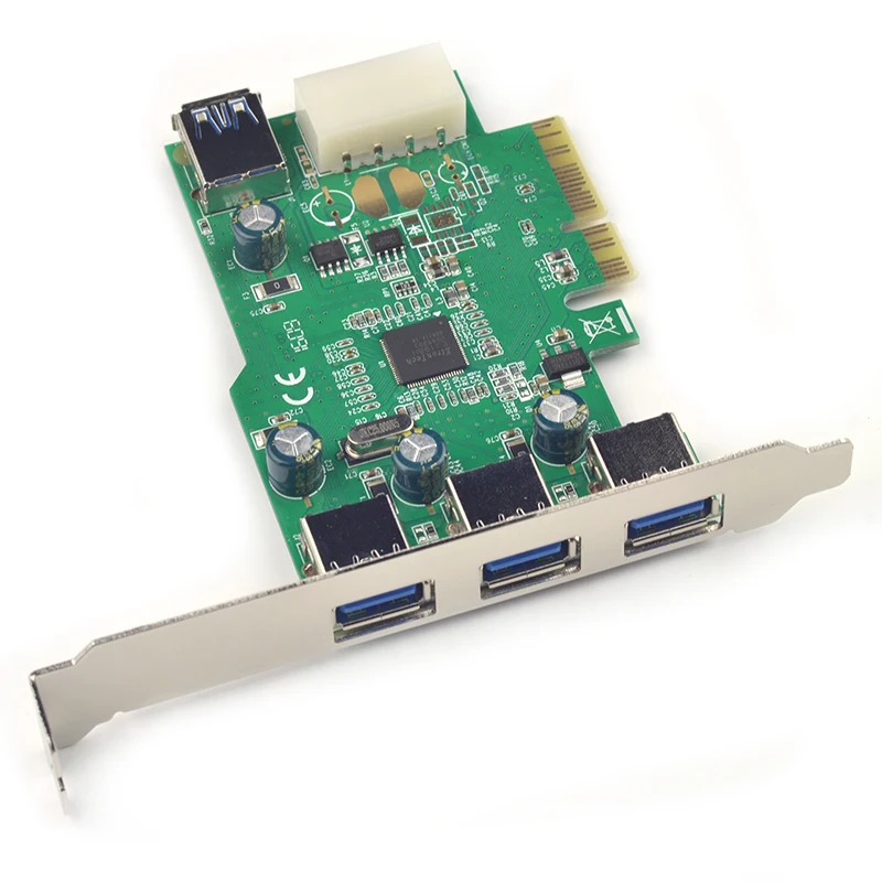 USB 3 0 расширения PCI e карта PCIe USB3.0 адаптер Внешняя батарея + 1 встроенный